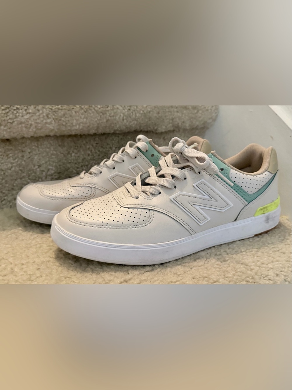 New Balance CT574 Men’s Size 9 White/Mint Casual Sneakers